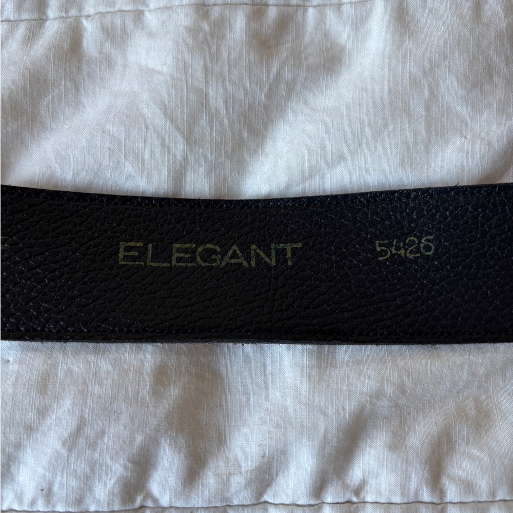 Y2K Wide Leather Belt with Big Buckle - Picture 5 of 5